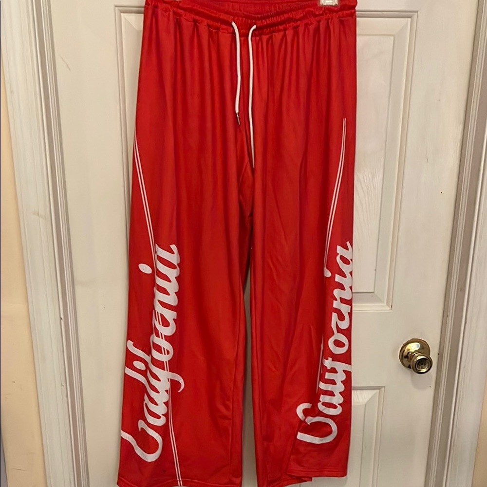 Red California Track Pants